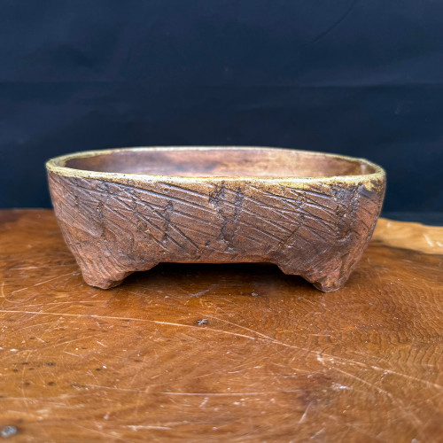 7.75” Oval Wood-Fired Handmade Bruce Lenore Pot No. 164