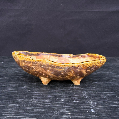 5.5” Oval Wood-Fired Handmade Bruce Lenore Pot No. 151