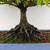 Broom Style Zelkova in a Blue Ceramic Pot (No. 15466)